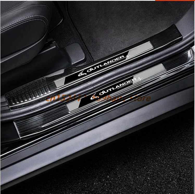 Дизайн, карбоновое волокно, нержавеющая сталь, Накладка на порог автомобиля/защита порога для Mitsubishi Outlander Samurai от 2013 до