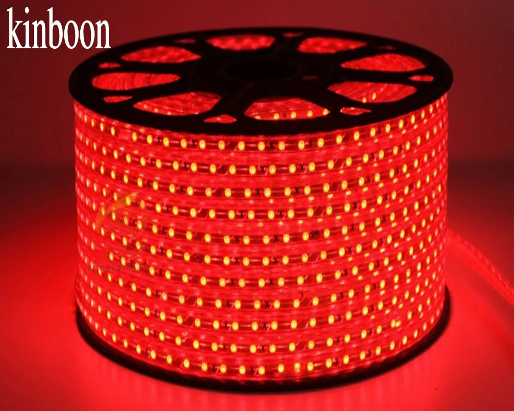 LED Strip Waterproof SMD 5050 AC220V 50M Red led stripe 5050 220V Light