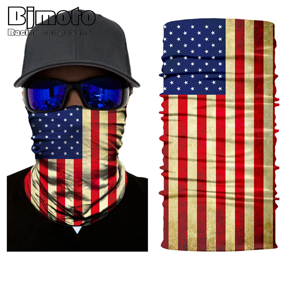 

Bjmoto Magic Ghost Skull Fire US America USA Mexico Germany Scarf Neck Headwear Face Mask Shield Head Bandana Headband Neckgator