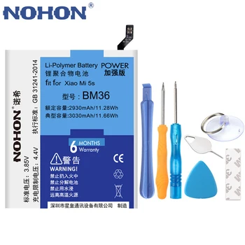 

Original NOHON BM22 BM35 BM36 Battery For Xiaomi Mi 6 5 4 5S 4C Mi5 Mi6 Mi4C Mi5S BM32 BM39 Replacement Mobile Phone Batteries
