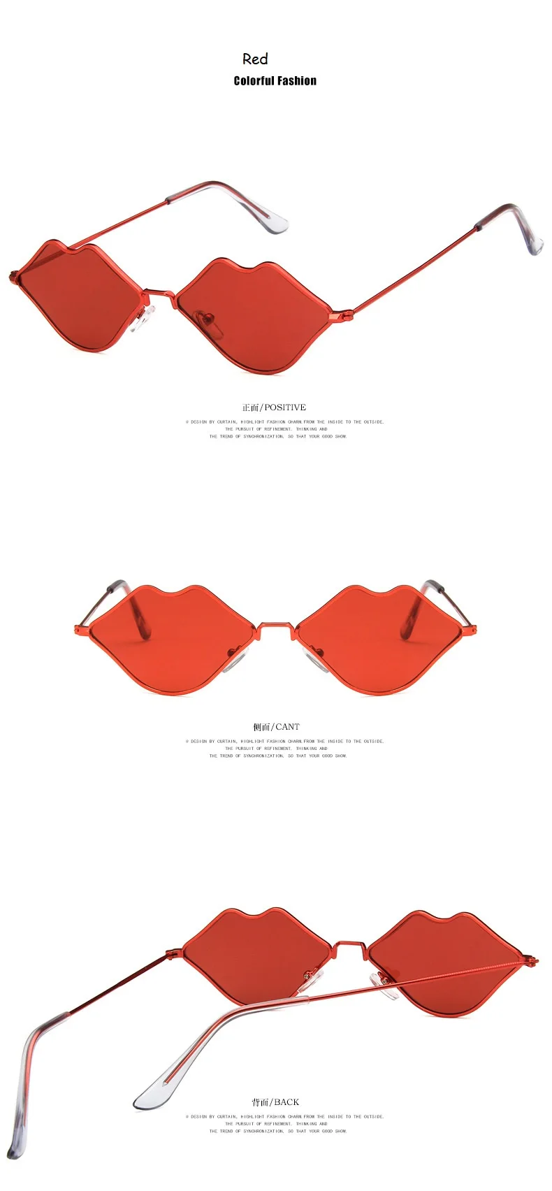 Small Lips Shape Sunglasses Women Brand Designer 2019 New Sexy Mouth Brand Designer Sun Glasses Red Herat Shades UV400