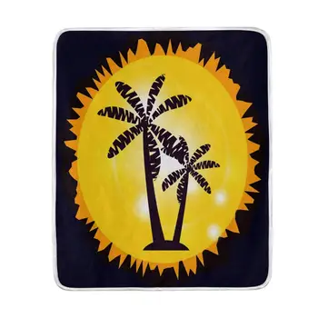 

Tropical Palm Tree Sun Blanket Soft Warm Cozy Bed Couch Lightweight Polyester Microfiber Blanket