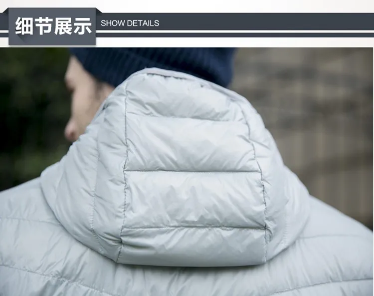 black puffer jacket New autumn winter ultra thin duck down men jacket plus size XXXL hooded jacket for men fashion mens Outerwear coat waterproof puffer jacket