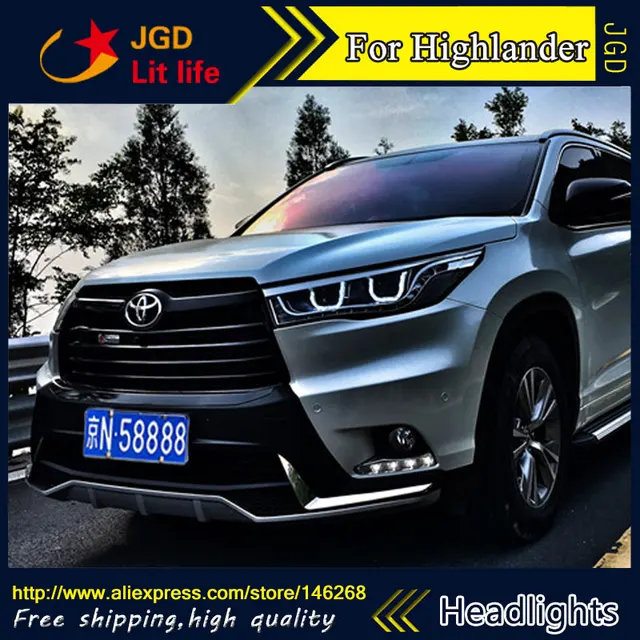 Free Shipping Car Styling Led Hid Rio Headlights Head Lamp Car Styling Led Hid Rio Headlights Head Lamp Case For Toyota Highlander