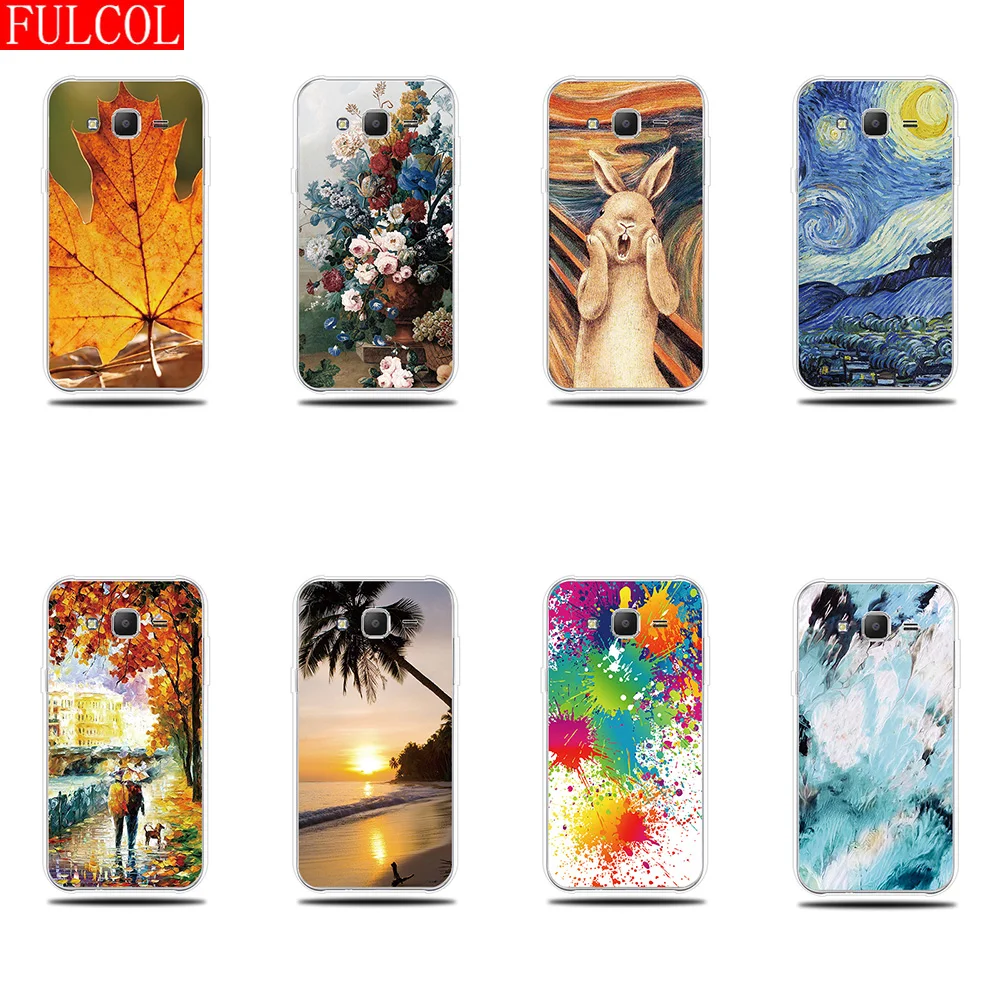 

Silicone case For Samsung Galaxy J5 2015 Case Oil Painting Pattern Shell For Samsung Galaxy J5 J500F J500H Cover Case