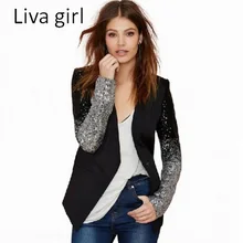 

Liva Girl 2017 Women New Fashion Blazers Long Sleeve Notched Slim Blazers For Women Plus Size Patchwork Suit Coats XXXL