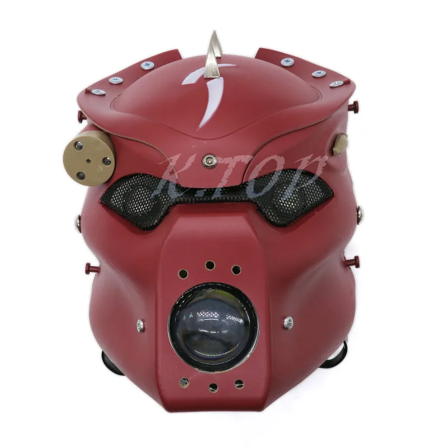 Красная мотоциклетная светодиодная фара с черепом кронштейном для Harley Honda Yamaha