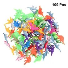 100 шт мини моделирование пластиковая обучающая игрушка динозавр модель яркие цвета подарки фигурки динозавров для детей