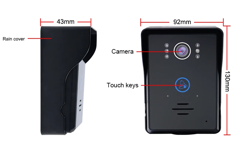Saful 7 ''домофон для домашней безопасности видеодомофон для квартиры дверной звонок видео ИК ночного видения наружная панель вызова