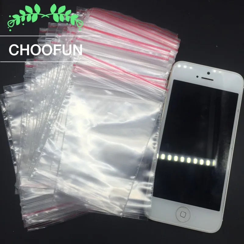 

100pcs 7x10cm PE Transparent Self Sealing Zip Lock bags Small Goods Gift Necklace Jewelry Clear Ziplock Plastic Packaging Bags
