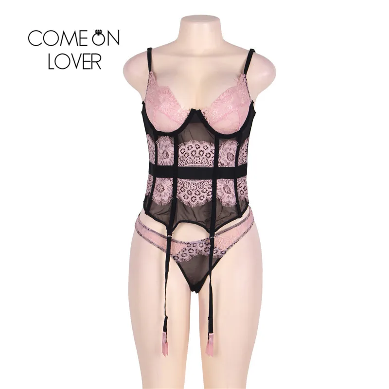 Comeonlover сексуальное нижнее белье корсет прозрачный Strape корсеты и бюстье высокое