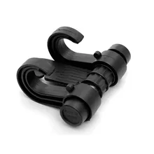 Black Autocar Back Seat Headrest Hanger Bag Hook Holder Storage Auto Fastener Clip For Bag Cloth Easy To Install Adjustable