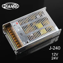 DIANQI 24v 12V 10A 20A J-240W переключатель Питание драйвер переключения Напряжение трансформатор для Светодиодные ленты 220V 110V Вход DC/DC 12V