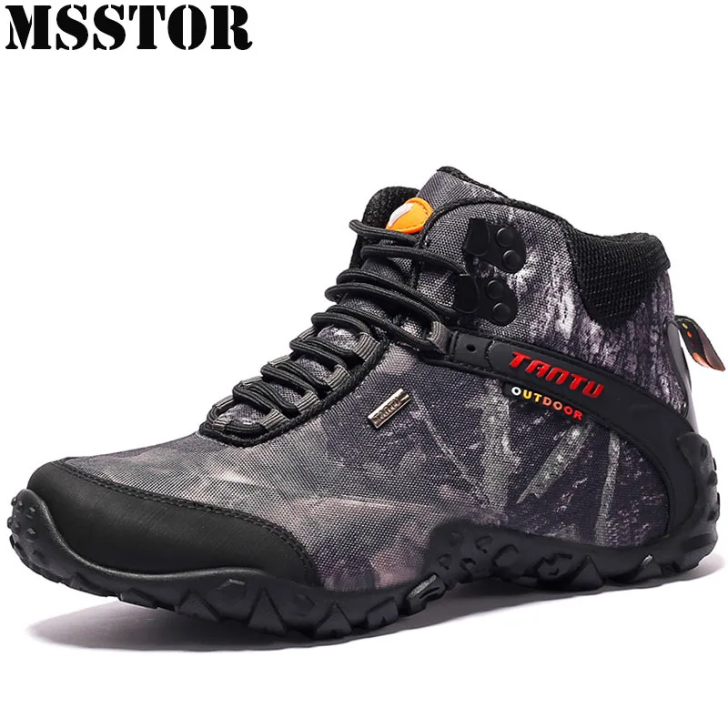 

MSSTOR 2019 Men's Hiking Shoes Waterproof Tactical Boots Hunting Trekking Camping Sport Shoes Man Brand Outdoor Walking Sneakers