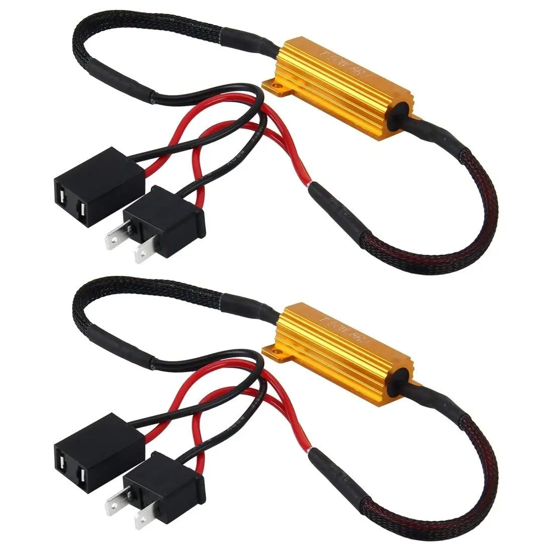 

50W H1 H3 H7 H11 H4 h10 Car Load Resistor Error Canceller LED Decoder Canbus Free Wiring Canceller Decoder Light h4