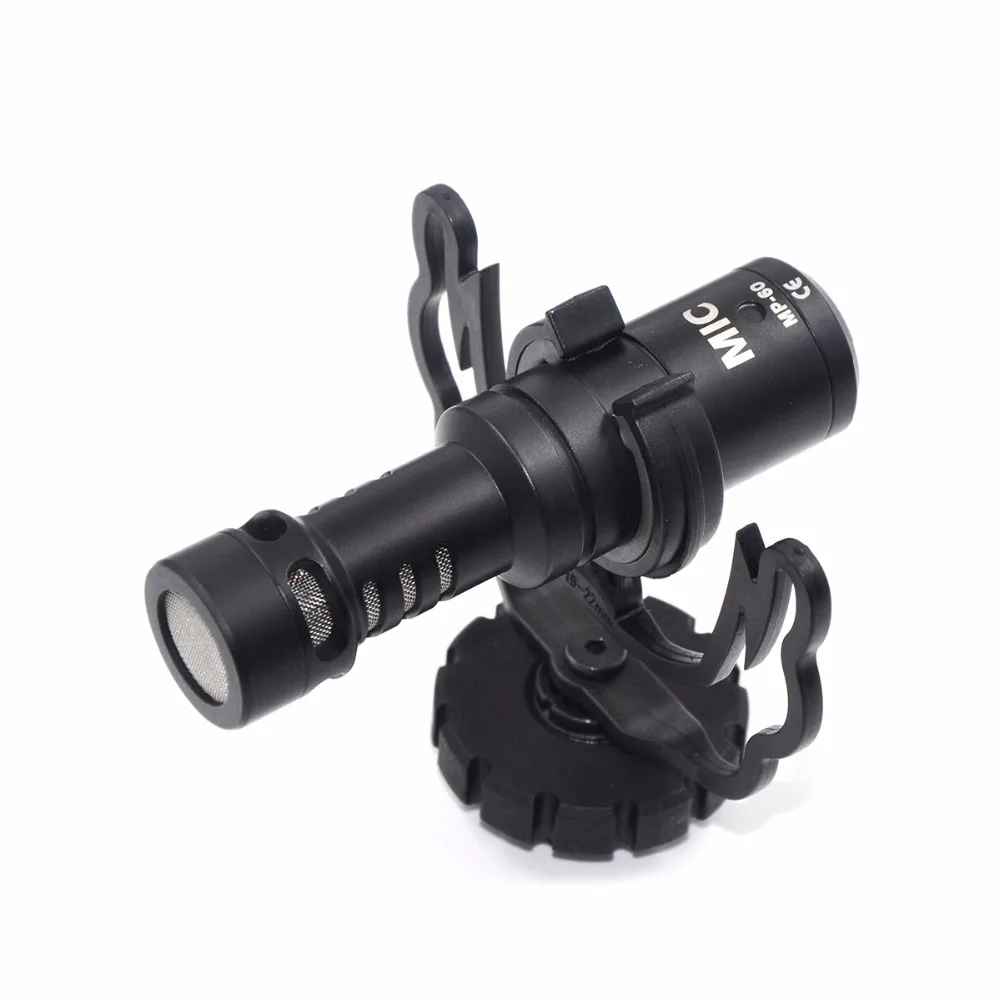Компактная камера микрофон с Rycote Lyre амортизирующим креплением для Canon Nikon Lumix Sony DJI