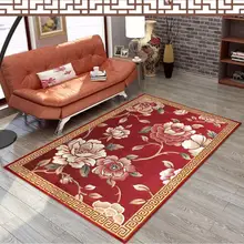 Корейский стиль Шерсть Ковры для спальни hallyway Нескользящая Современная цветочный ковровое покрытие двери коврик Нежный красный Сгущает ковры