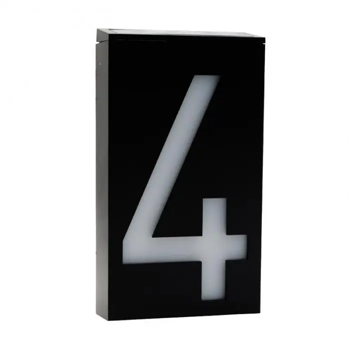 Sinal de Luz Endereço da Porta do Hotel Energia Solar Casa Placa Número Dígitos Novo Led 22 Energia solar led sinal de luz casa