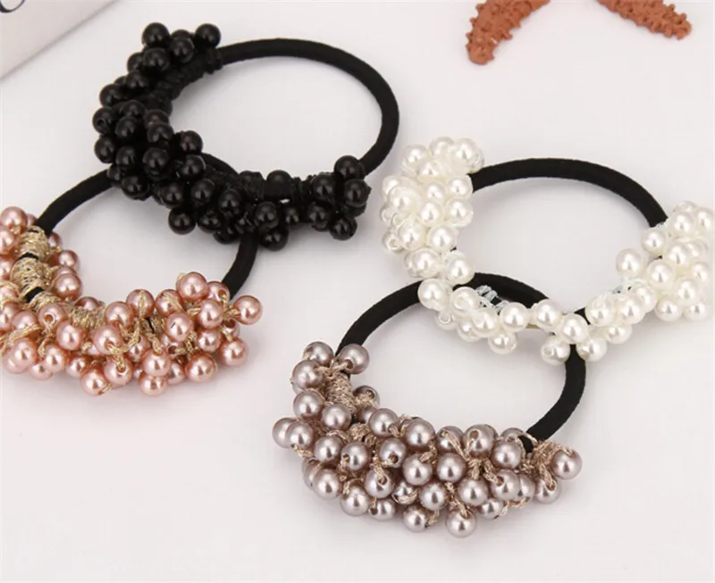 2017 Hot Sale New Hair Accessories Pearl Rubber Bands Headwear For