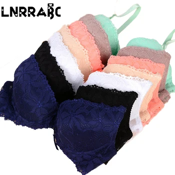 

Bra Set Embroidery Solid Brief Plus Size Women Underwear Charming Push Up Bra Sexy Lace Underpantes Cotton Lining Free Shipping