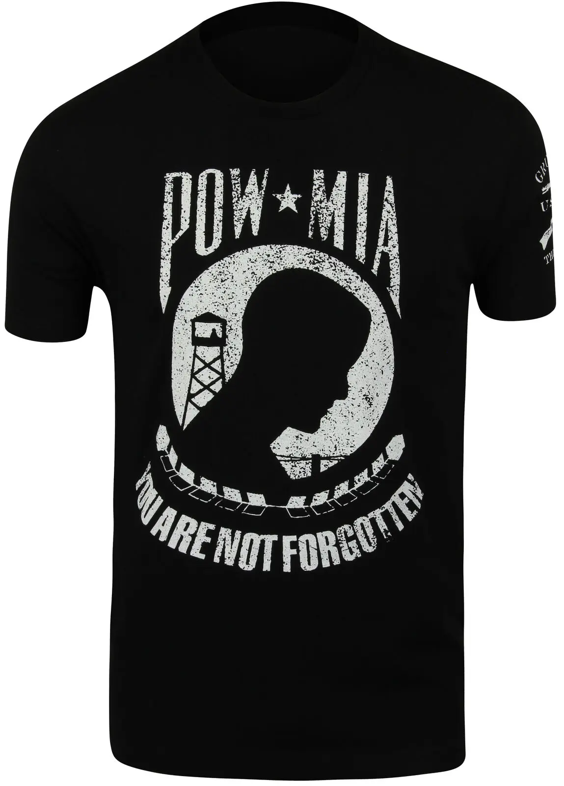 Grunt Style POW MIA T-Shirt - Black American Patriotic Military | Мужская одежда