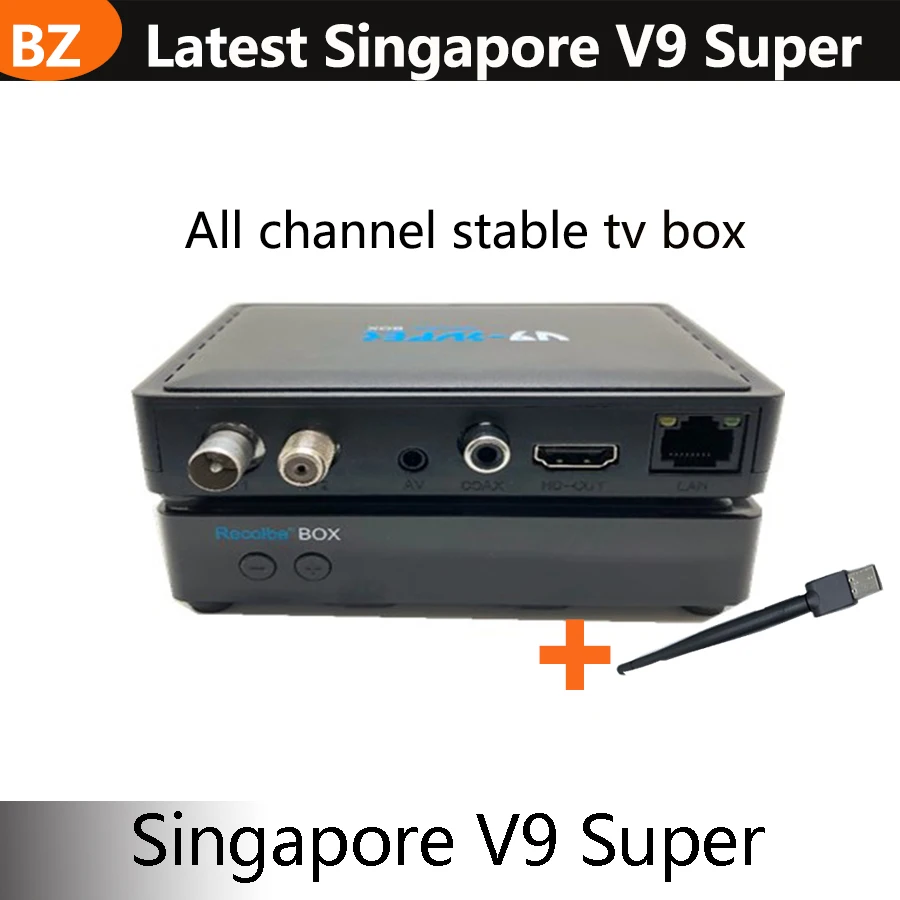 Последние 2018 коробка Starhub Сингапура tv box V9 суперчасы кабель hd-канал fm V8