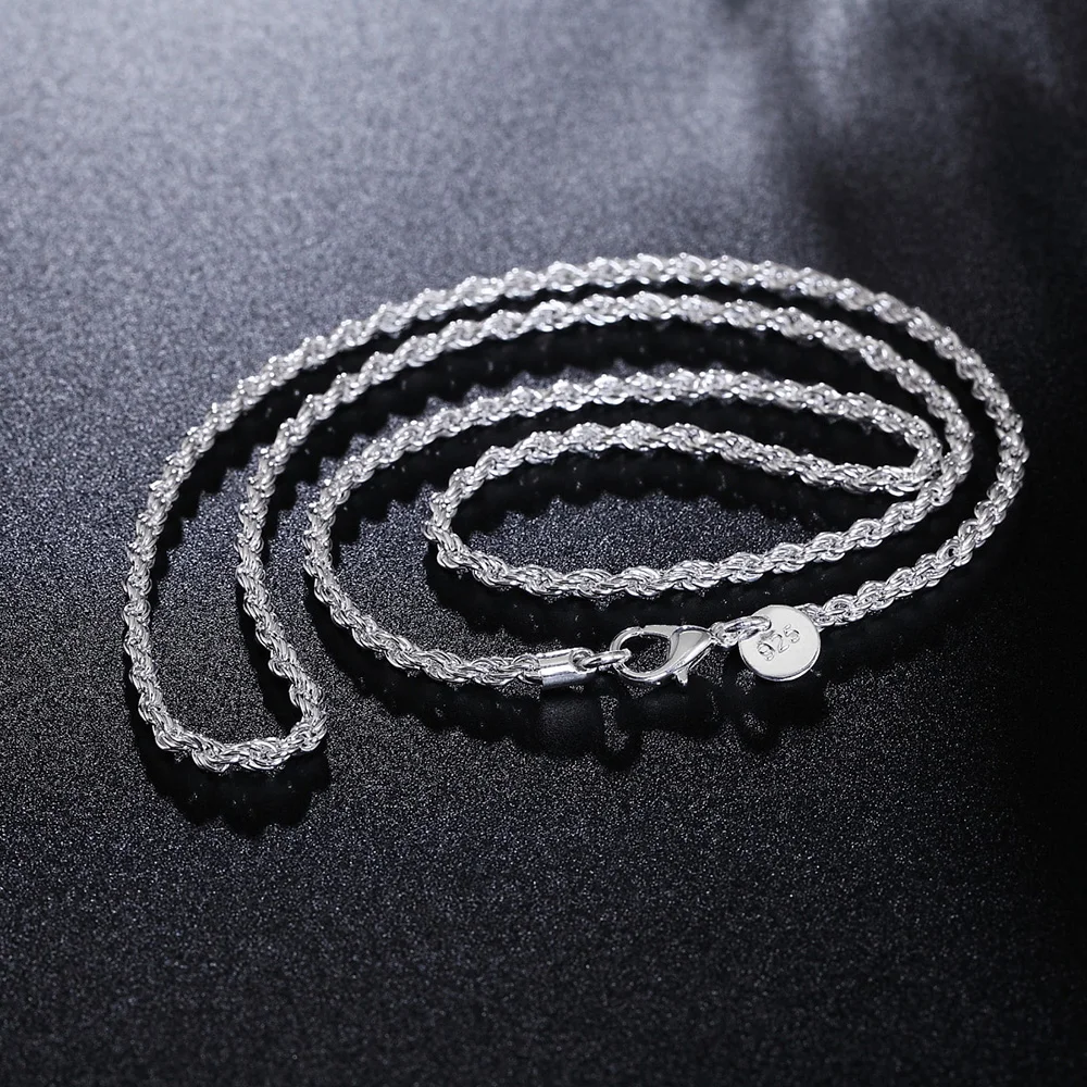 

GINSTONELATE 16-24inches Rope chain NEW ARRIVE hot sale fashion , cute silver color women men Necklace jewelry for pendant