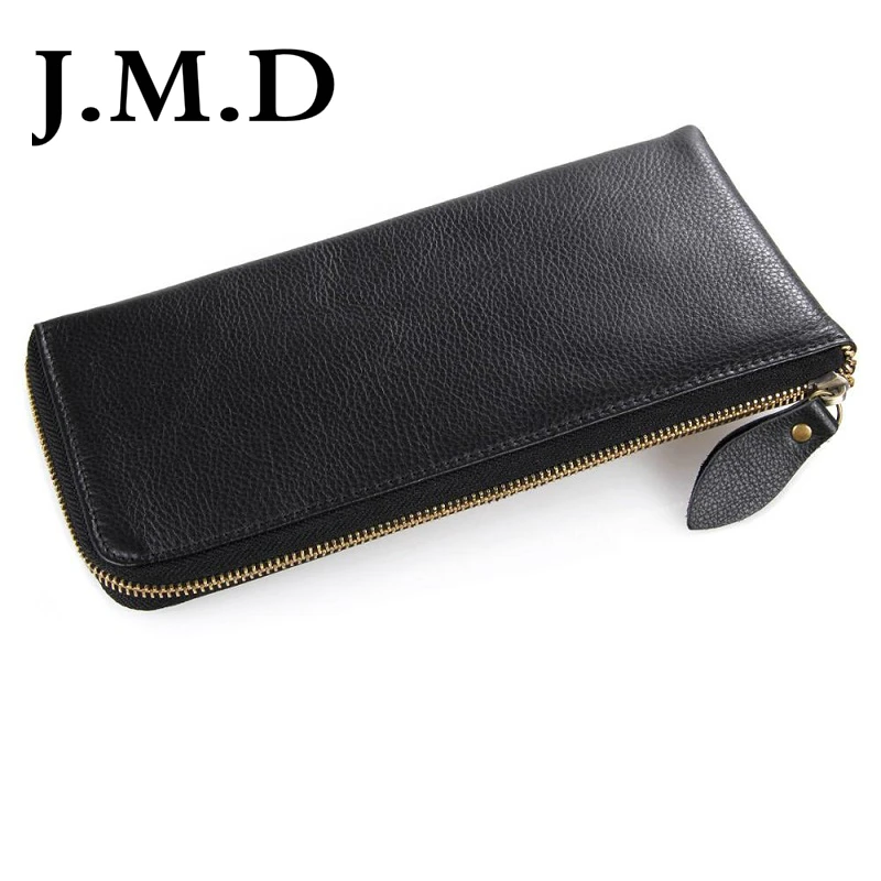 J M D 2017 New Leather Hand Bag Leather Wallet Clutch Long Slim Design 12 Card