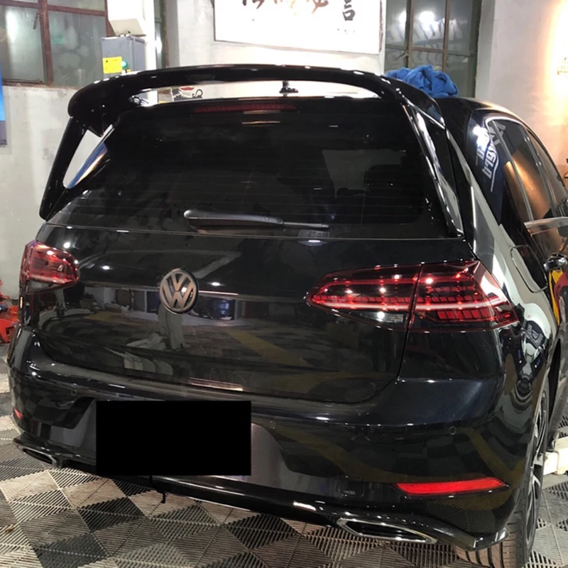 Для Volkswagen Golf 7 Golf 7,5 MK7 MK7.5- Спойлер ABS трехсекционный большой гоночное крыло грунтовка или черный или белый спойлер