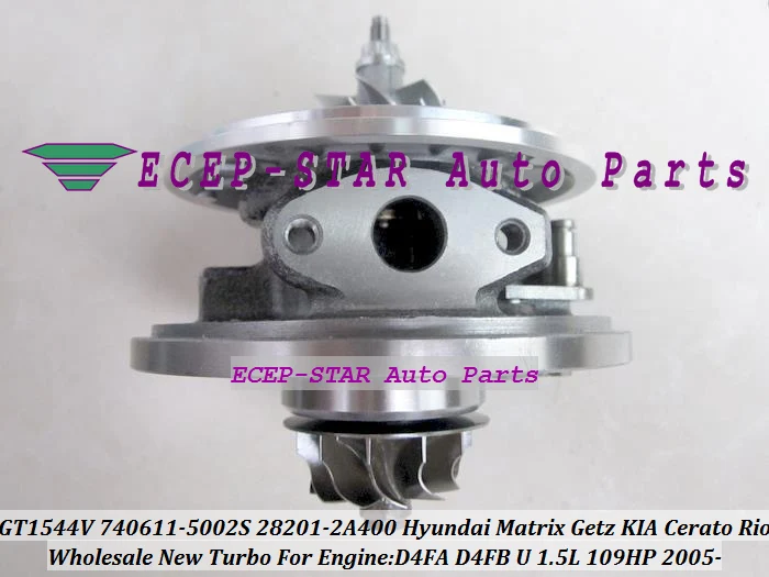 GT1544V 740611-5002S 28201-2A400  782403 Turbocharger Turbo CHRA Cartridge For HYUNDAI Matrix Getz KIA Cerato Rio 05 D4FA D4FB U 1.5L (1)