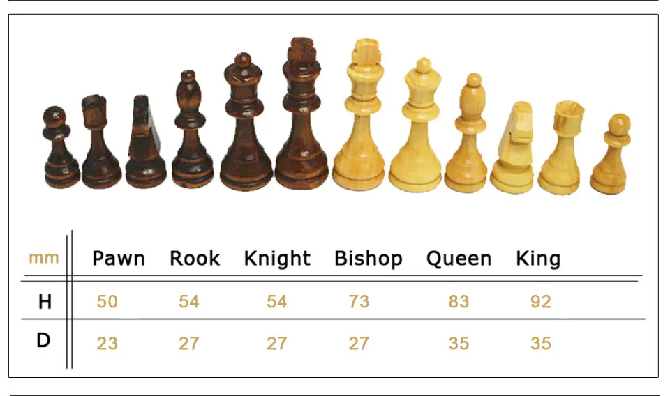 BSTFAMLY King высотой 54/65/80/92/105 мм деревянные шахматные фигуры набор шахматы игра для переноски удобный светильник шахматная доска LA68