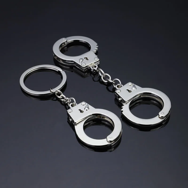 

Simulated Police Handcuffs Toy Keychain Pretending To Be A Police Arrest Handcuffs Toy Stage Props Creative Personality Keychain