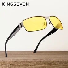 KINGSEVEN للرؤية الليلية النظارات الشمسية الرجال نظارات الأصفر القيادة نظارات رجل نظارات شمسية مستقطبة ل يلة gafas دي سول