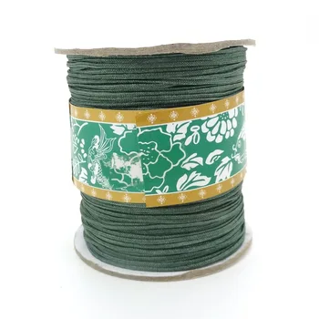 

Free Shipping 1.5mm Grass green Nylon Cord Beading Thread Finding For Macrame Bracelet Necklace Jewelry Making Ward Cord