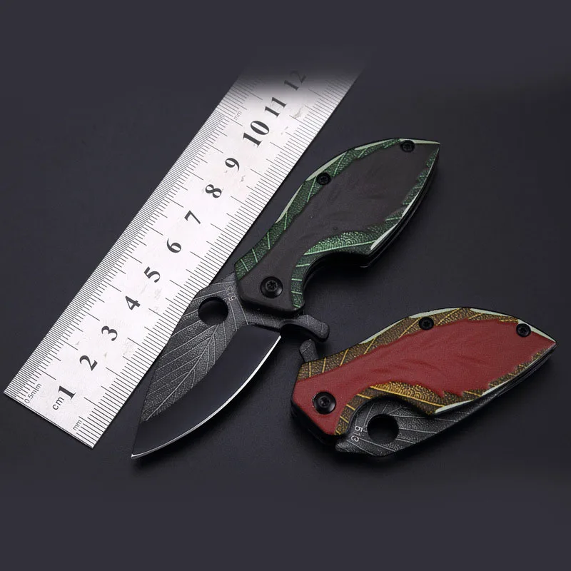 440C Folding Leaf Knife 3D Printing Stainless Steel Multi-function Knife Outdoor Camping Cutting Tool Technology Dropshipping