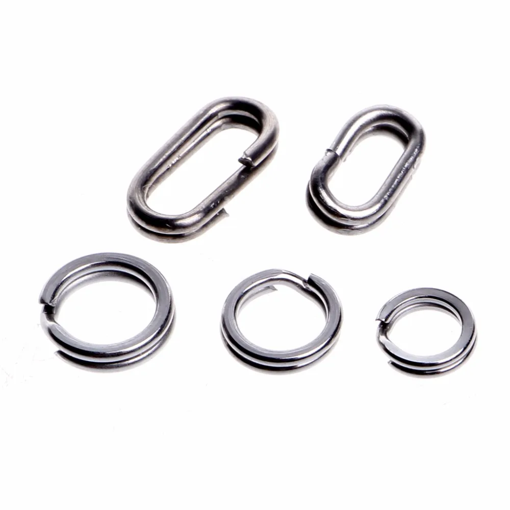 

200pcs Stainless Steel Fishing lures Split Rings For Fish Swivel Snap Connector