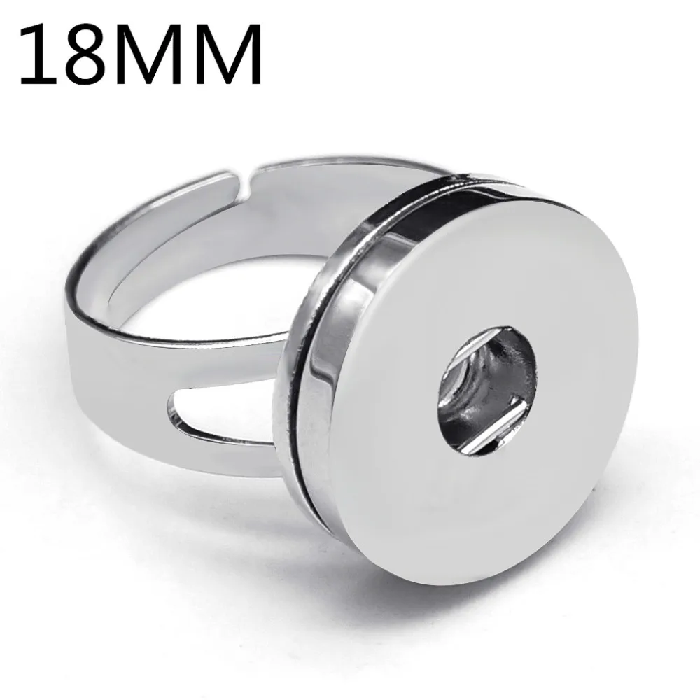 

hot 10pcs sale simple snap rings trendy fit 18MM snap buttons high quality DIY fittings wholesale JZ0006