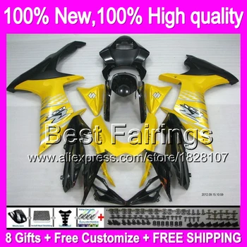 

Fairing For SUZUKI GSXR600 11 12 13 14 Gold black GSX-R750 8B517 GSXR 600 750 Gloss goden K11 11-14 2011 2012 2013 2014 +Decal