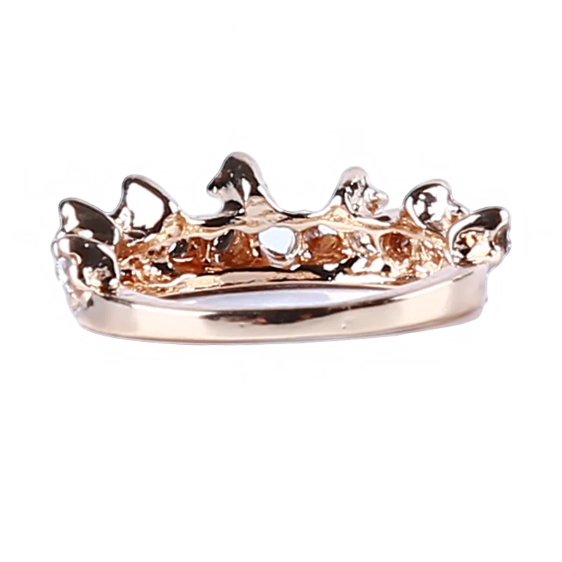 Винтажное серебряное Хрустальное сверло в форме короны, королевские темпераментные кольца для женщин, Индивидуальные Свадебные обручальные подарки