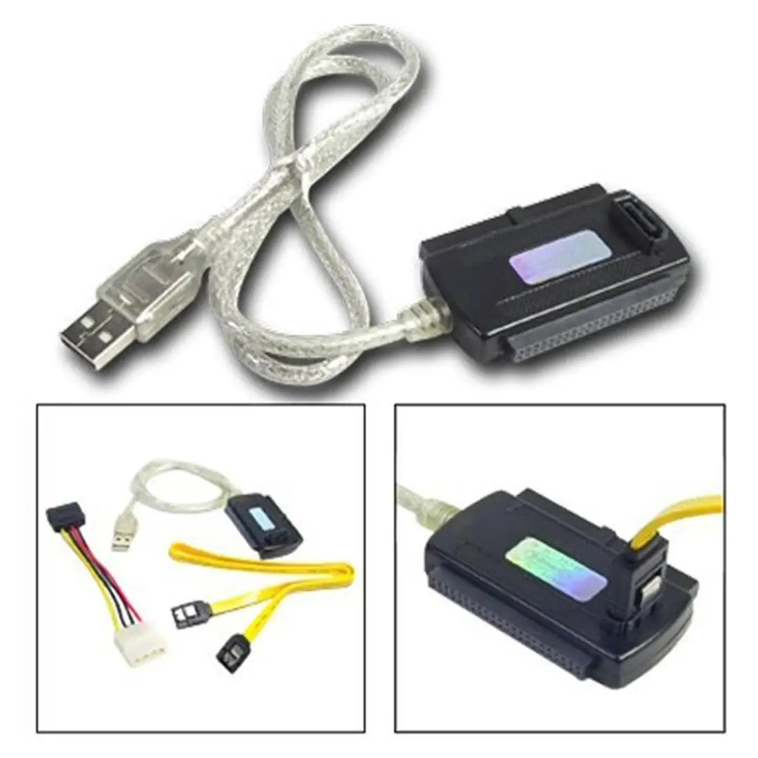 

Marsnaska New USB 2.0 to IDE SATA 5.25 S-ATA/2.5/3.5 Hard Drive HD HDD Adapter Cable 0.2M Converter 480Mb/s Speed