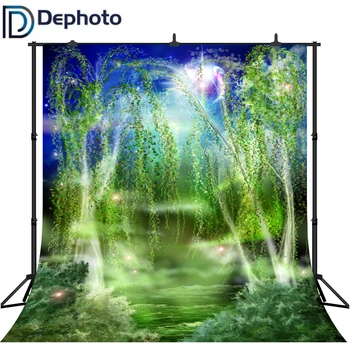

DePhoto Photography Backdrop Dreamy Tree Moon Fairy Tale Baby Shower Background Photo Studio Photophone Photocall Shoot