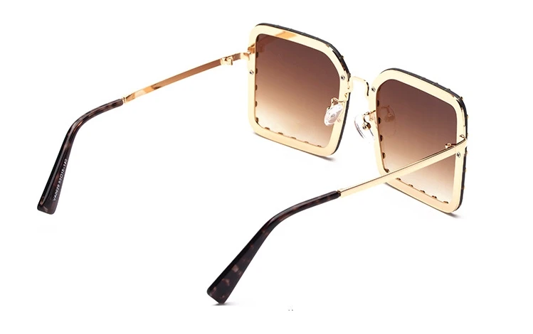 Заклепки полигон солнцезащитные очки для мужчин и женщин Модные Оттенки UV400 Винтажные Очки 47046