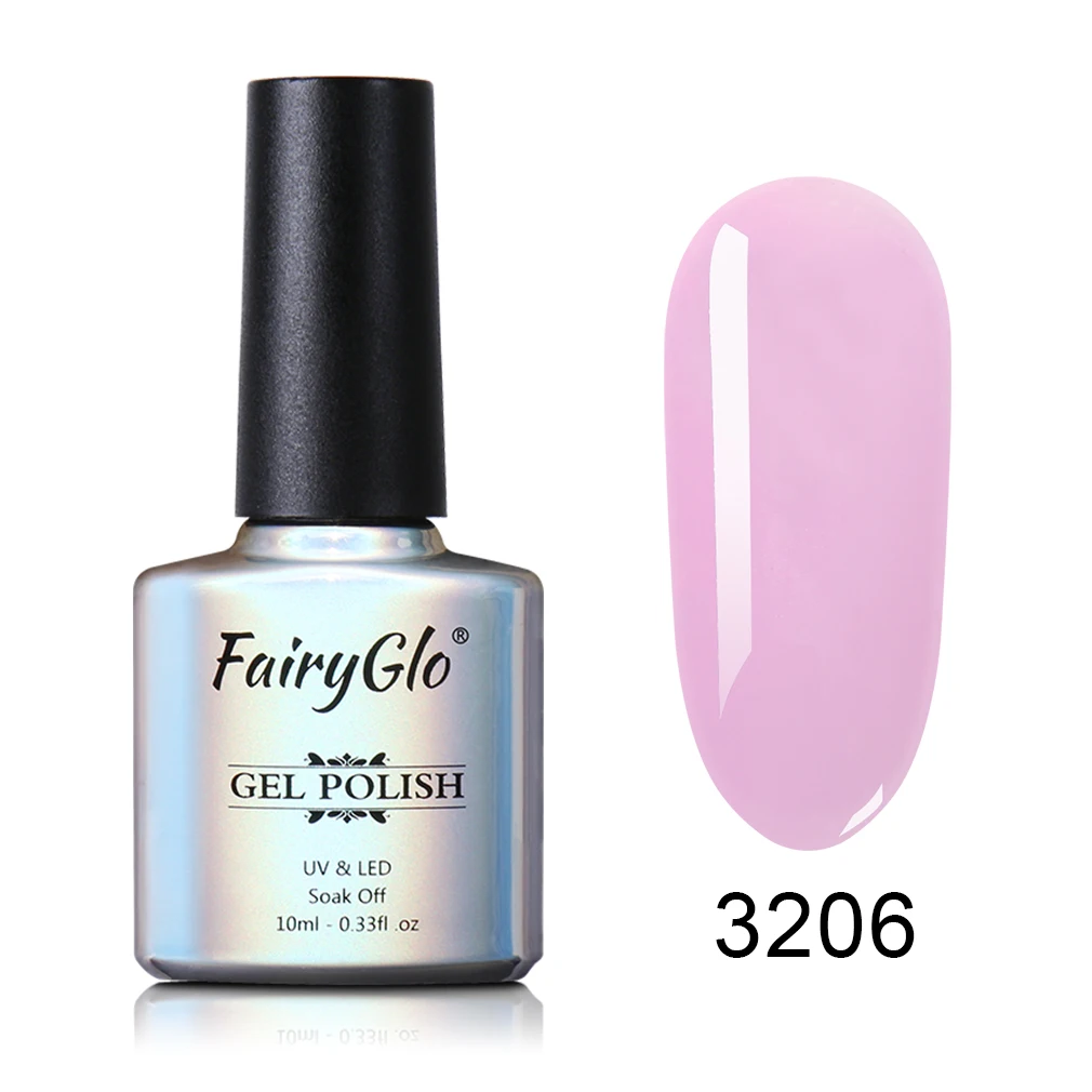 FairyGlo 10 мл Желейный Гель-лак для ногтей полупрозрачный Гель-лак телесного цвета замочить от Vernis Полупостоянный УФ-гель для дизайна ногтей лак - Цвет: 3206