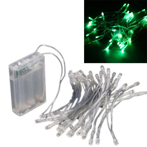 40-LEDs 13 pies Cadena de luz LED iluminacion de Navidad-verde