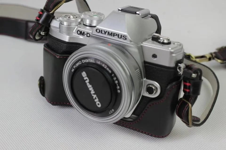 Роскошный чехол из искусственной кожи для камеры Olympus EM10 III EM10-M3 EM10 Mark III винтажная сумка с ремешком