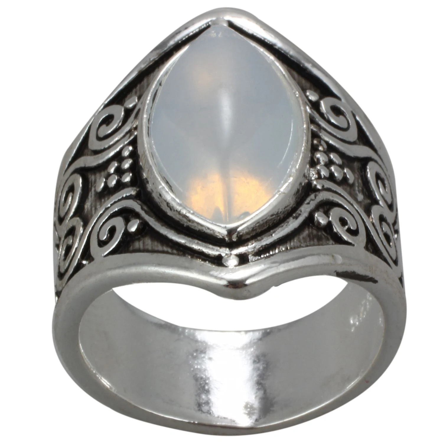 Antique Boho Jewelry Personalized Moonstone Ring Wedding Engagement Rings