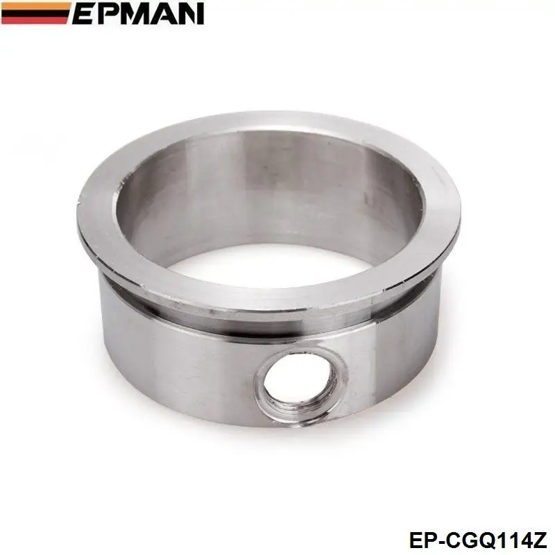 EPMAN Flange 3" V-Band Flange with Integrated O2 Bung Port, mild steel,wideband port EP-CGQ114Z