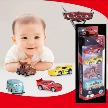 

1:64 Pixar Cars 3 Metal Car Toys McQueen Mater Fillmore Cruz Ramirez Cars 4Pcs Cars Diecast Toys For Children