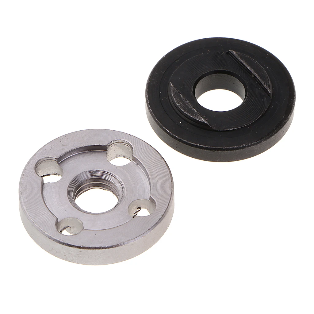 Angle Grinder Flange Nut for 100 Angle Grinder Steel Metal Inner Outer Flange Nut Outer Dia 30mm,Inner Dia 10mm Parts (2 Set)