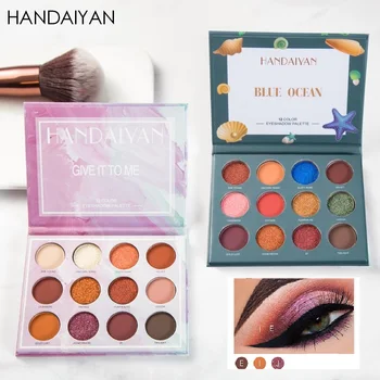 

HANDAIYAN Eye Shadow Palette Natural Shimmer Matte Eyeshadow Powder 12 Color Pearlescent Eye Makeup Pallete Maquiagem TSLM2